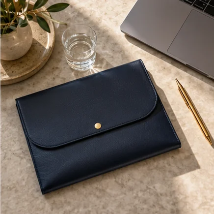 Illustrative closed document wallet for financial records